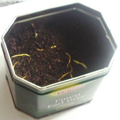 Té Earl Grey en una lata